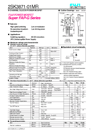 Datasheet 2SK3871-01MR manufacturer Fuji