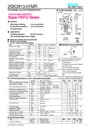 Datasheet 2SK3913-01MR manufacturer Fuji