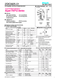 Datasheet 2SK3925-01 manufacturer Fuji