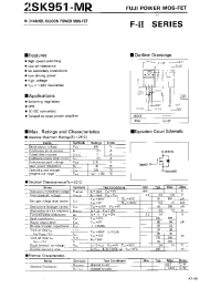 Datasheet 2SK951-MR manufacturer Fuji