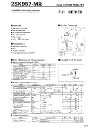 Datasheet 2SK957-MR manufacturer Fuji