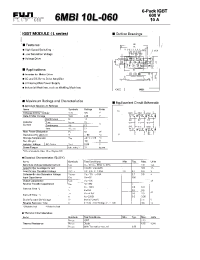 Datasheet 6MBI10L-060 производства Fuji