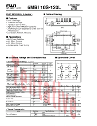 Datasheet 6MBI10S-120L manufacturer Fuji