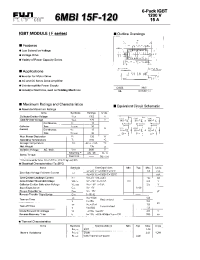 Datasheet 6MBI15F-120 manufacturer Fuji