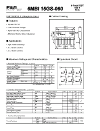 Datasheet 6MBI15GS-060 manufacturer Fuji