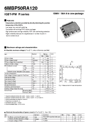 Datasheet 6MBP50RA120 manufacturer Fuji