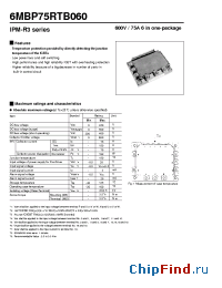 Datasheet 6MBP75RTB060 manufacturer Fuji