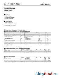 Datasheet 6RI100P-160 manufacturer Fuji