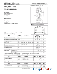 Datasheet 6RI150E-080 manufacturer Fuji