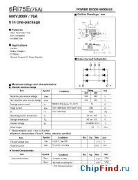 Datasheet 6RI75E-060/080 manufacturer Fuji