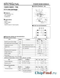 Datasheet 6RI75G-120/160 manufacturer Fuji