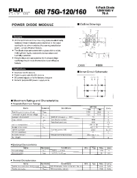 Datasheet 6RI75G-160 manufacturer Fuji