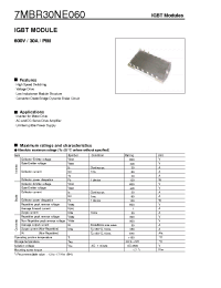 Datasheet 7MBR30NE060 manufacturer Fuji