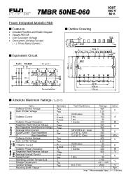 Datasheet 7MBR50NE-060 manufacturer Fuji