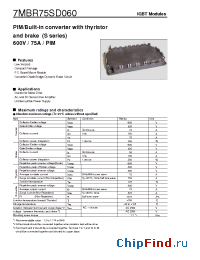 Datasheet 7MBR75SD060 manufacturer Fuji