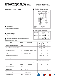 Datasheet ESAC25-02C производства Fuji