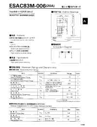 Datasheet ESAC83M-006 manufacturer Fuji