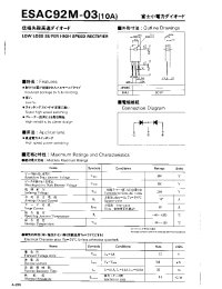 Datasheet ESAC92M-03 manufacturer Fuji