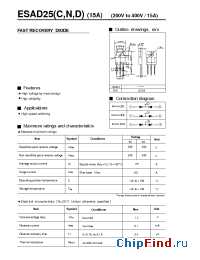 Datasheet ESAD25-02C manufacturer Fuji