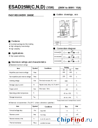 Datasheet ESAD25M-04N производства Fuji