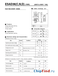 Datasheet ESAD39-04C производства Fuji