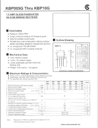 Datasheet KBP01G manufacturer Fuji