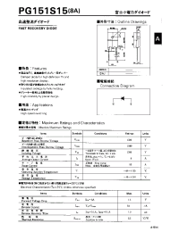 Datasheet PG151S15 manufacturer Fuji