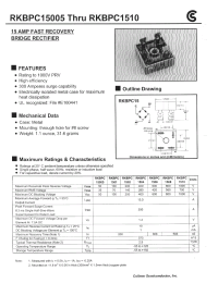 Datasheet RKBPC1502 manufacturer Fuji