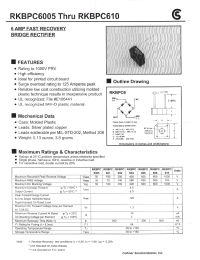 Datasheet RKBPC6005 manufacturer Fuji