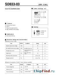 Datasheet SD833-03 manufacturer Fuji