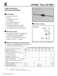 Datasheet UF3007 manufacturer Fuji