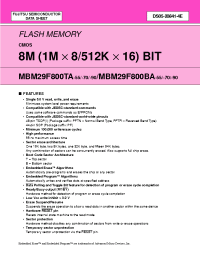 Datasheet 29F800 manufacturer Fujitsu
