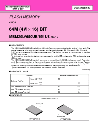 Datasheet 29LV650 manufacturer Fujitsu