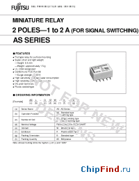 Datasheet AS-4.5W-K manufacturer Fujitsu