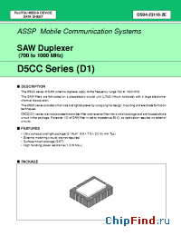Datasheet D5CC-881M50D1A4 manufacturer Fujitsu