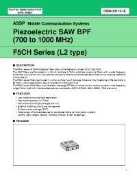 Datasheet FAR-F5CH-947M50-L2EV manufacturer Fujitsu