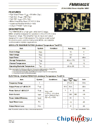 Datasheet FMM5802X manufacturer Fujitsu