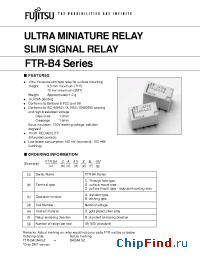 Datasheet FTR-B4 manufacturer Fujitsu
