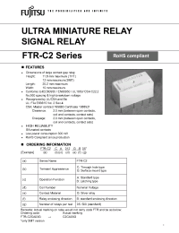 Datasheet FTR-C2CA003GB05 manufacturer Fujitsu