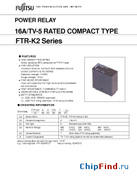 Datasheet FTR-K2 manufacturer Fujitsu