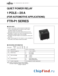 Datasheet FTR-P1CN009N manufacturer Fujitsu