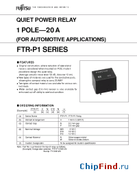 Datasheet FTR-P1CP009N manufacturer Fujitsu