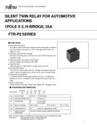 Datasheet FTR-P2 manufacturer Fujitsu