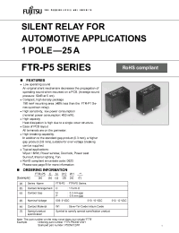 Datasheet FTR-P5CN010W1 manufacturer Fujitsu