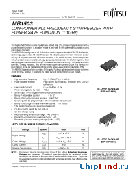 Datasheet MB1503/13 manufacturer Fujitsu