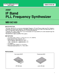 Datasheet MB15C103 manufacturer Fujitsu