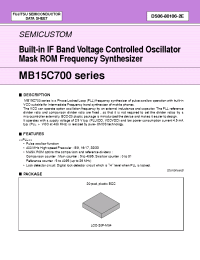 Datasheet MB15C700PV manufacturer Fujitsu