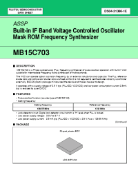 Datasheet MB15C703 производства Fujitsu