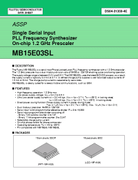 Datasheet MB15E03SLPV1 manufacturer Fujitsu