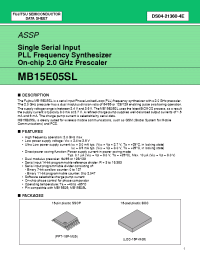 Datasheet MB15E05SL manufacturer Fujitsu